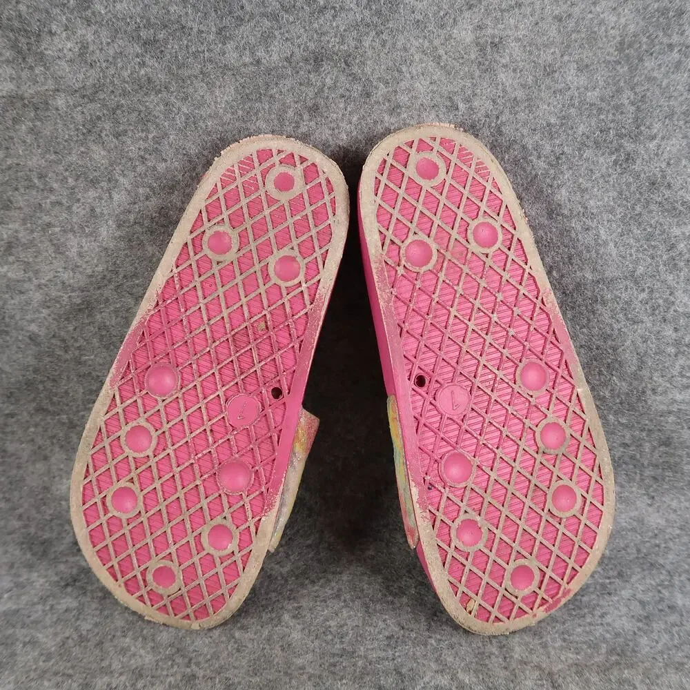 Madden Girl Shoes Kids 1 Sandals Slides Slip On Glitter Multicolor Pink Casual